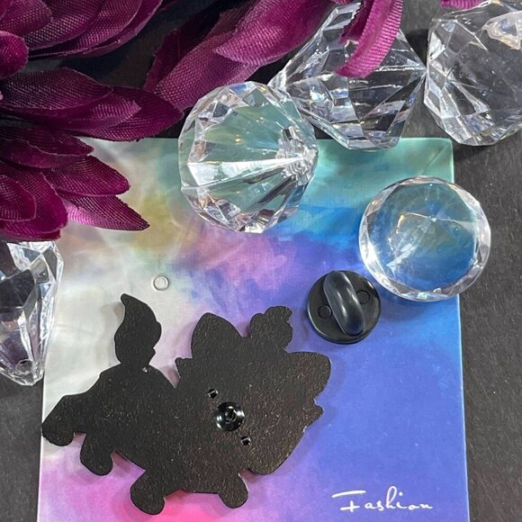 Marie Kitten Lapel Pin Aristocats Cat Badge Bow Strolling Brooch Pin Jewelry - Picture 4 of 6